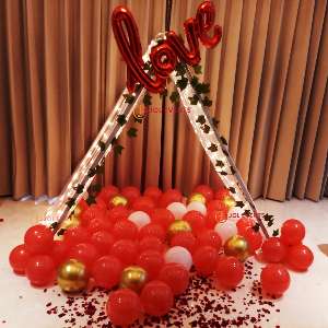 Cabana decoration at home for birthday surprise 121