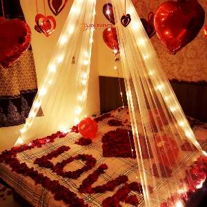 Cabana decoration at home for birthday surprise 137