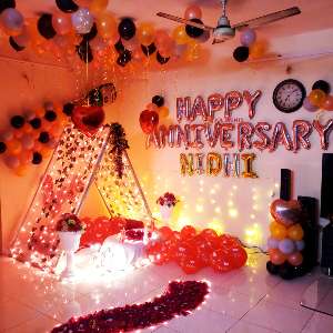 Cabana decoration at home for birthday surprise 75