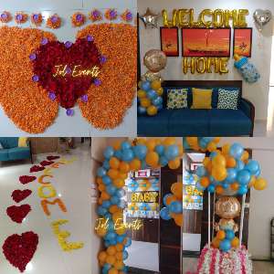 Newborn baby welcome decoration at home Pune by JOLEVENTS 4